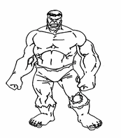 coloriage hulk montre les dents